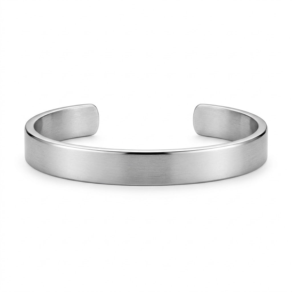 Brushed Stainless Steel Cuff Bracelet