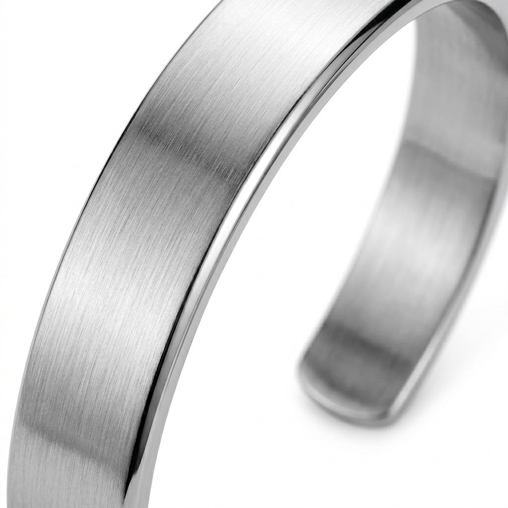 Brushed Stainless Steel Cuff Bracelet
