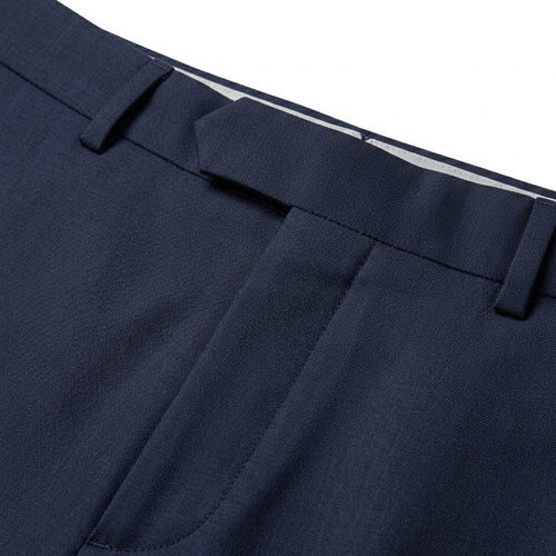 Classic Tailored Navy Wool Trousers