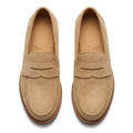 Premium Tan Suede Penny Loafers