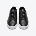 Minimalist Premium Black Leather Sneakers