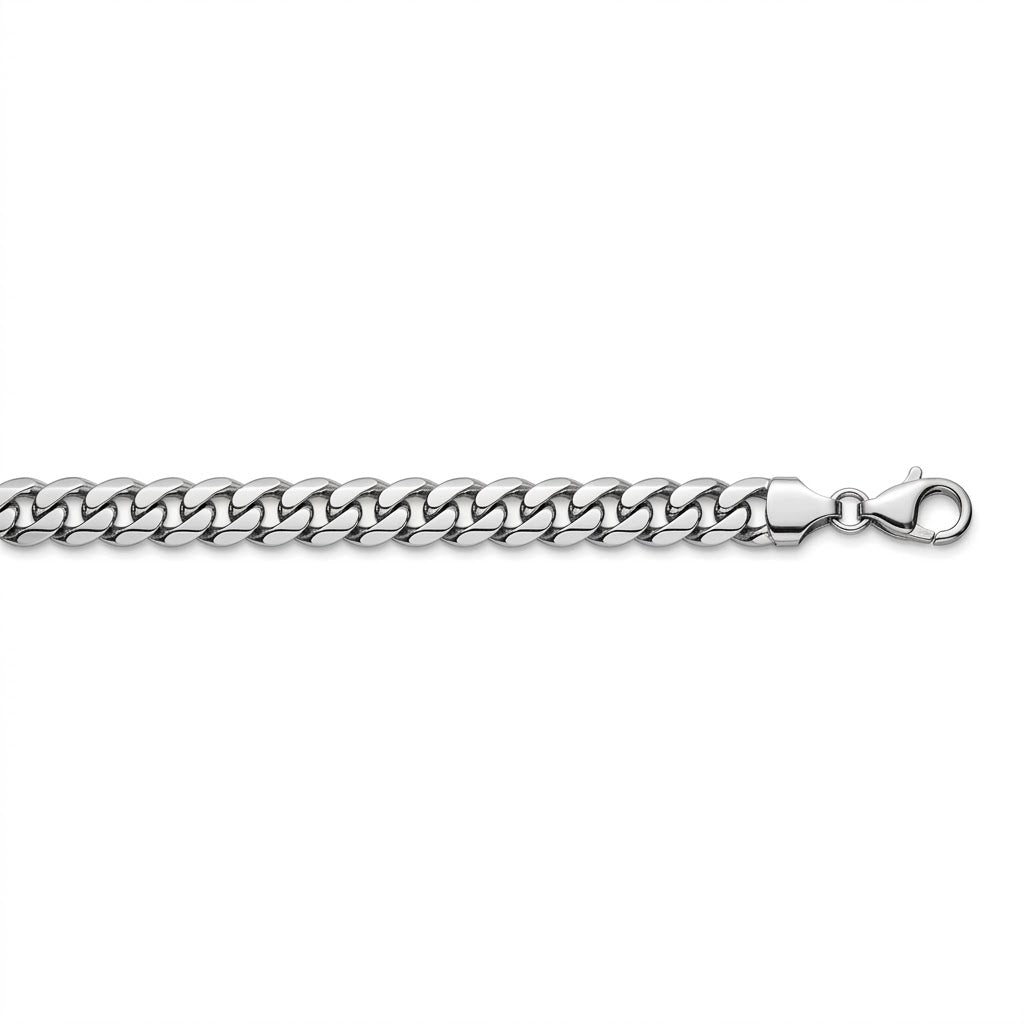 High-Polish Stainless Steel Flat-Link Bracelet