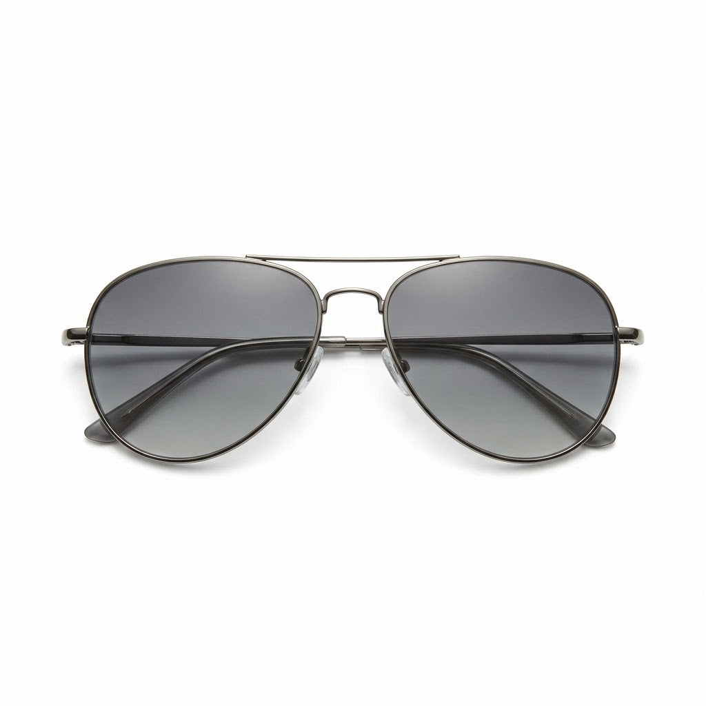 Gunmetal Aviator Sunglasses