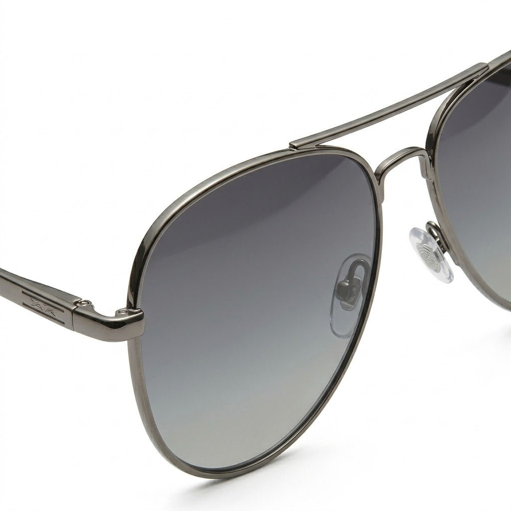 Gunmetal Aviator Sunglasses